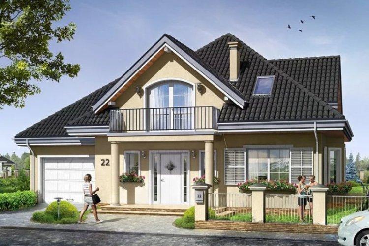 Двухэтажный дом с мансардой - проекты и фото