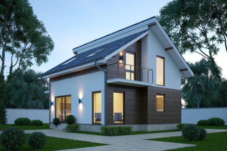 Двухэтажный дом с мансардой - проекты и фото