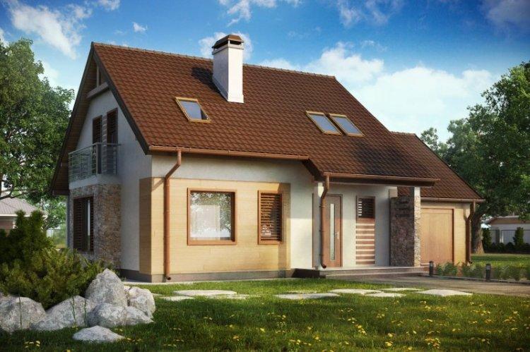 Двухэтажный дом с мансардой - проекты и фото