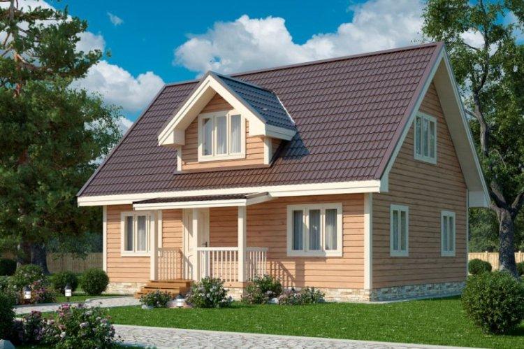 Дом 8 на 8 с мансардой - проекты и фото