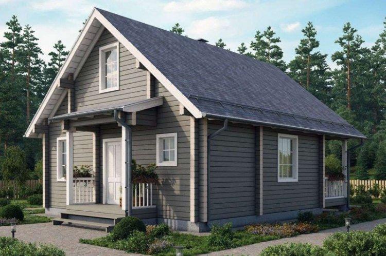 Дом 8 на 8 с мансардой - проекты и фото