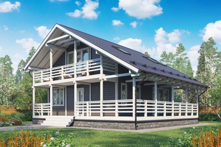 Дом из бруса с мансардой - проекты и фото