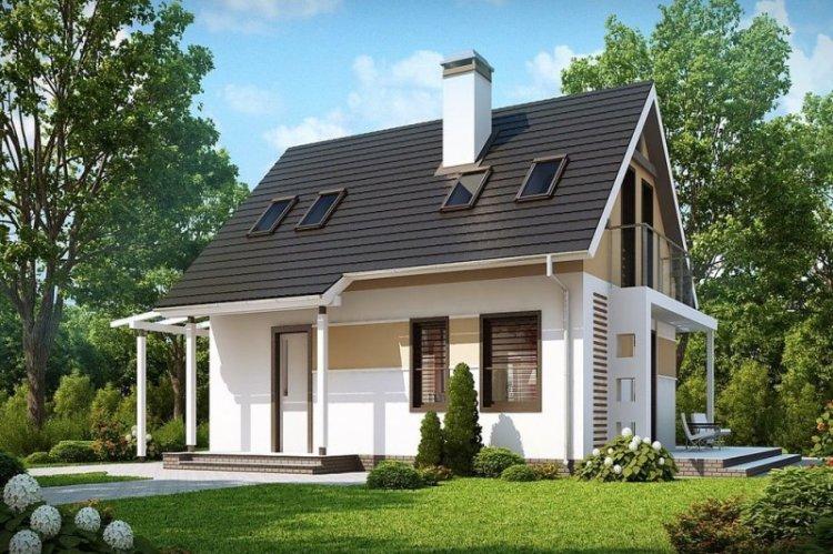 Дом из пеноблоков с мансардой - проекты и фото