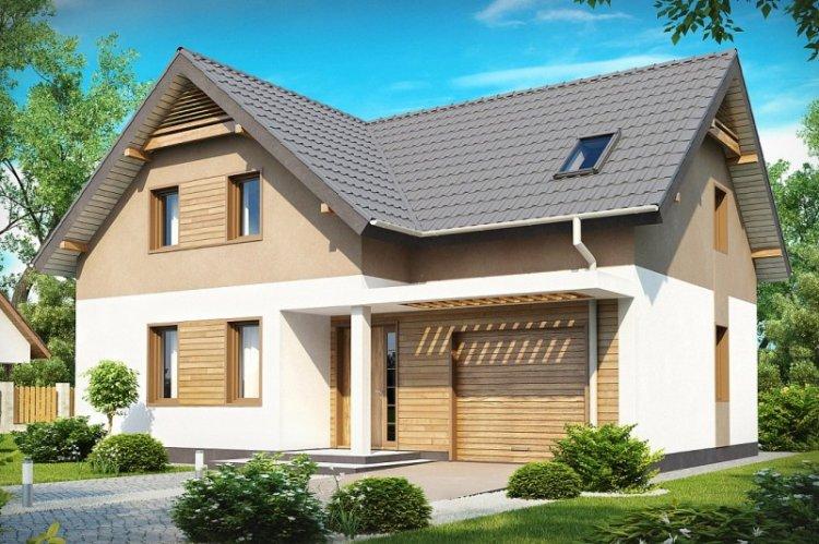 Дом с мансардой и гаражом - проекты и фото