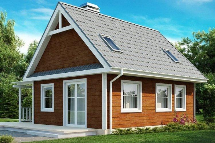 Дачный дом с мансардой - проекты и фото