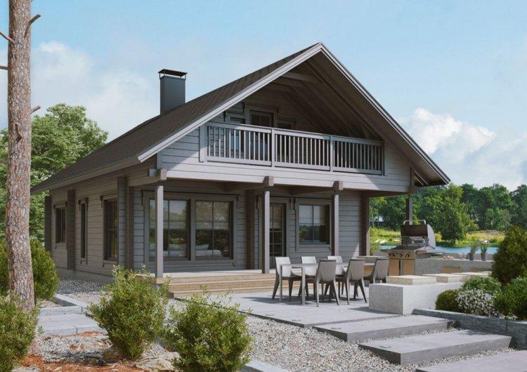 Дом в скандинавском стиле с балконом - проекты и фото