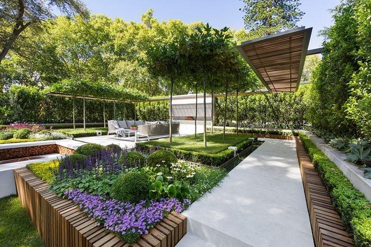 Оформление участка вокруг дома - Дома в современном стиле