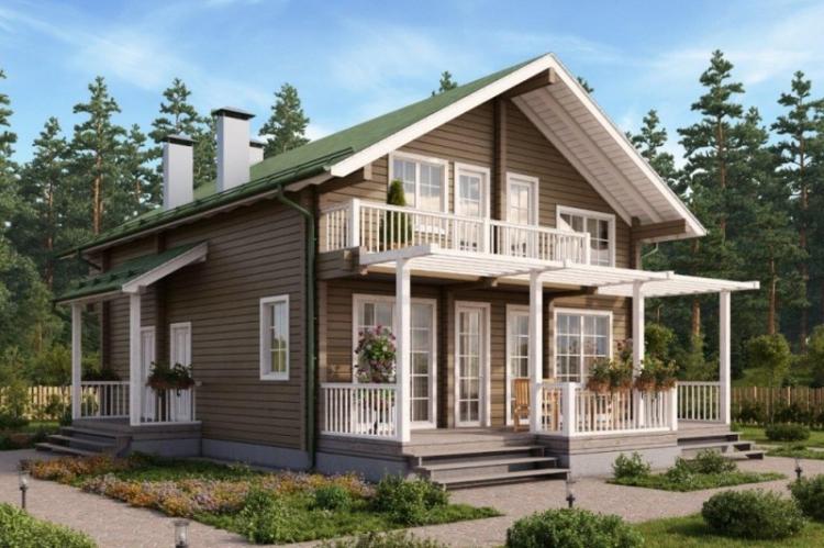 Дома из бруса: красивые проекты (90+ фото)