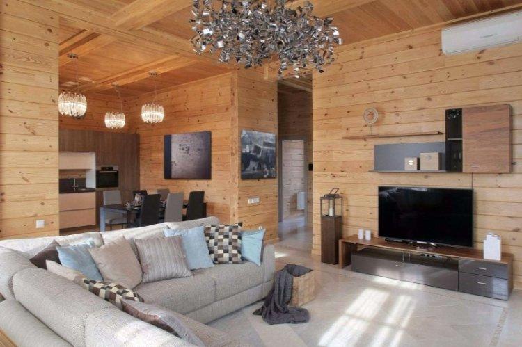 Интерьер дома из бруса