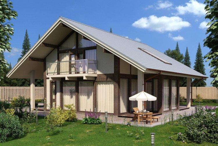 Дома из бруса с мансардой - проекты и фото