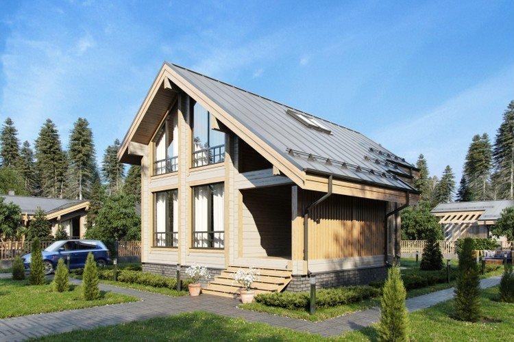 Дома из бруса с мансардой - проекты и фото