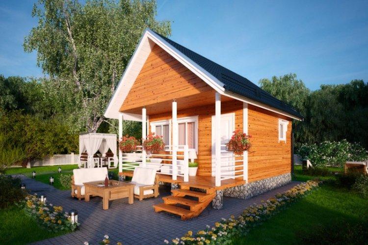 Дачные дома из бруса - проекты и фото