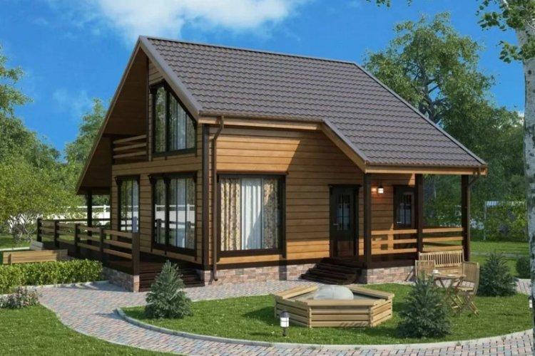 Дачные дома из бруса - проекты и фото