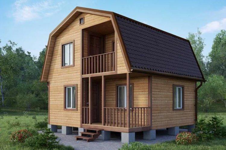 Дачные дома из бруса - проекты и фото