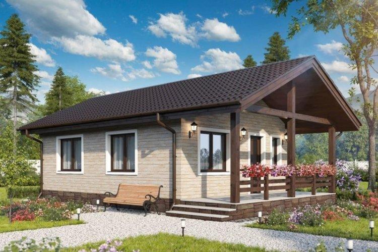 Дома из бруса с террасой - проекты и фото