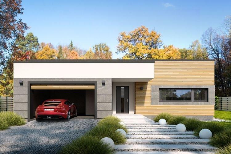 Дом в стиле хай-тек с гаражом