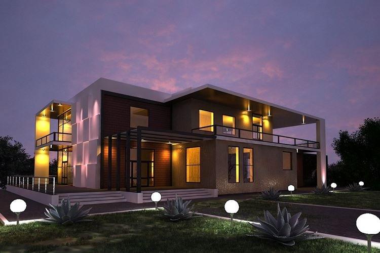 Дома в стиле хай-тек - проекты и фото