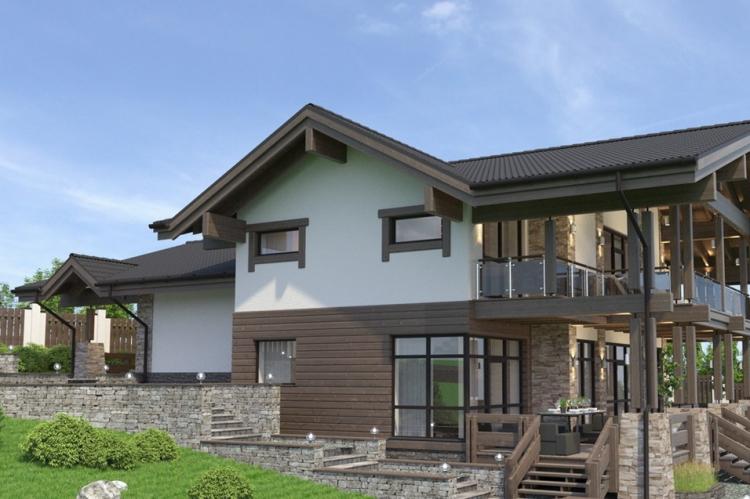 Дома в стиле шале на склоне - Проекты