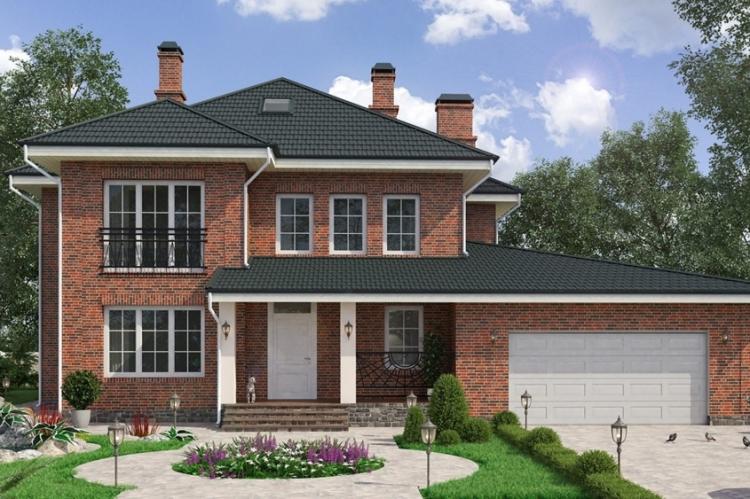 Двухэтажные дома из кирпича - проекты и фото