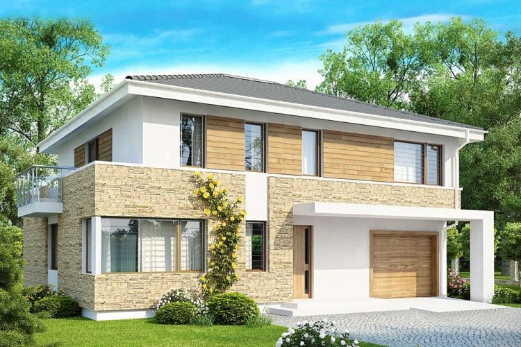 Двухэтажные дома с гаражом - проекты и фото