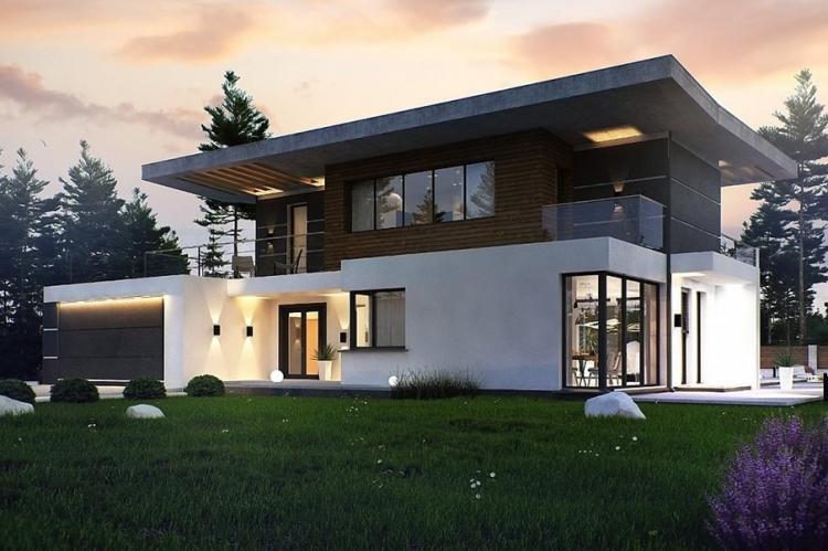 Двухэтажные дома с гаражом - проекты и фото