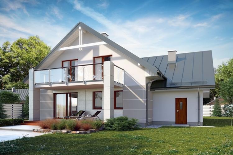 Двухэтажные дома с балконом - проекты и фото