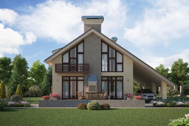 Двухэтажные дома с мансардой - проекты и фото