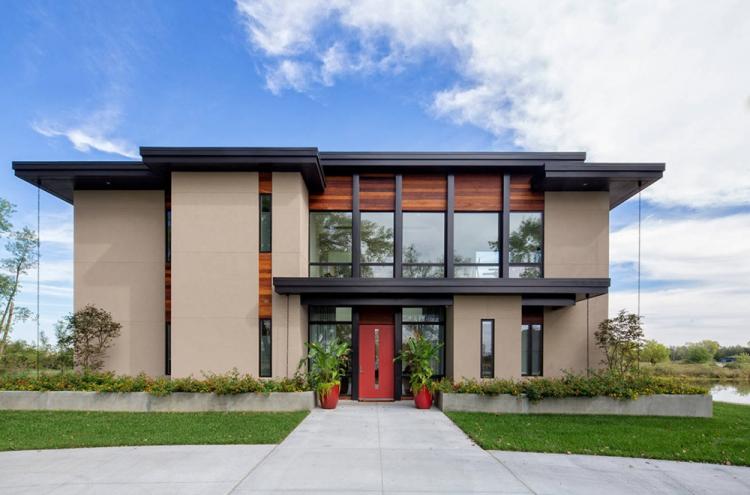 Двухэтажные дома с плоской крышей - проекты и фото