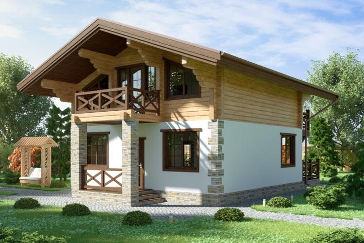 Двухэтажные дома в стиле шале - проекты и фото