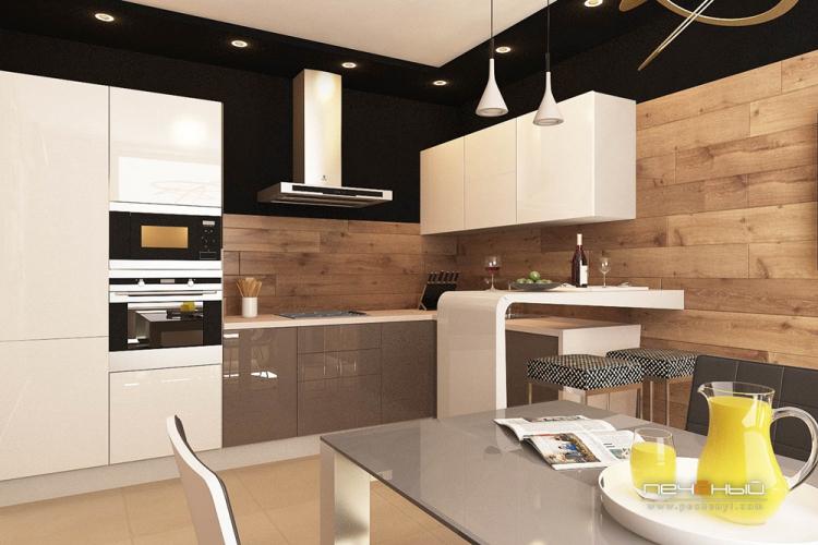 Фартук на кухне из дерева