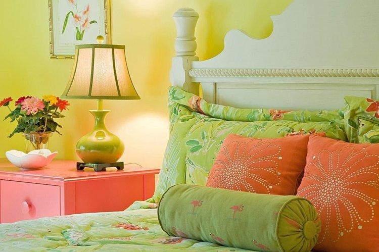 Фисташковый с розовым - Сочетание цветов в интерьере