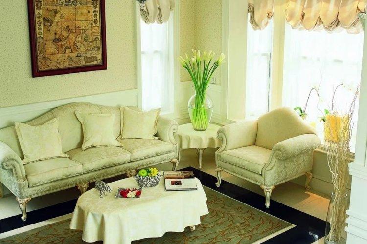 Фисташковый цвет в гостиной - дизайн фото