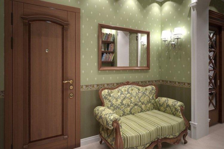 Фисташковый цвет в прихожей - дизайн фото