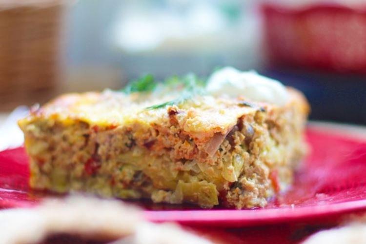 Запеканка с фаршем и капустой