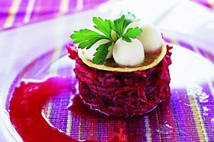 Салат из вареной свеклы с апельсиновым соком