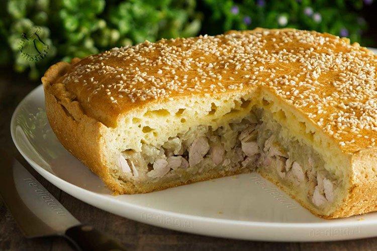 Штрудель с капустой и мясом