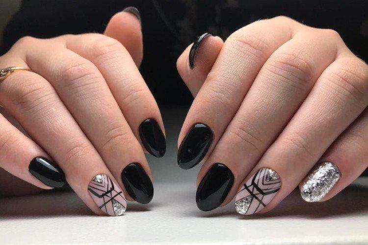 Черный маникюр – фото и красивые идеи
