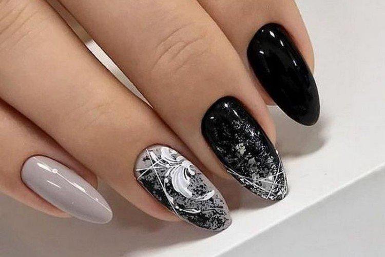 Черный маникюр – фото и красивые идеи