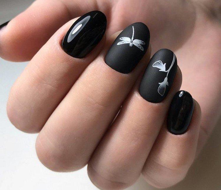 Черный маникюр – фото и красивые идеи