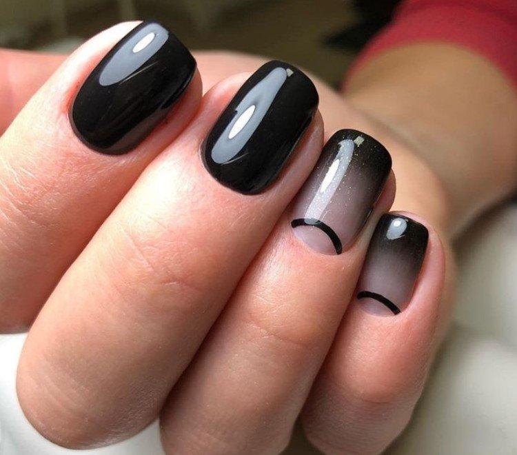 Черный маникюр – фото и красивые идеи