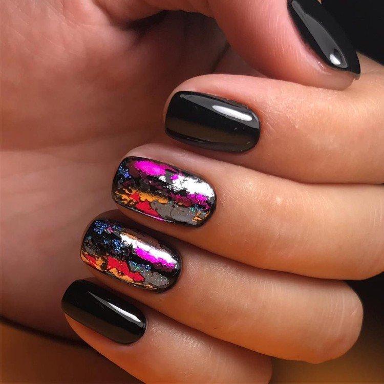 Черный маникюр – фото и красивые идеи