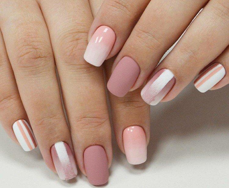 Нюдовый маникюр с градиентом