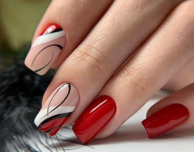 Красный маникюр – фото и красивые идеи