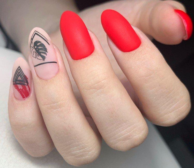 Красный маникюр – фото и красивые идеи