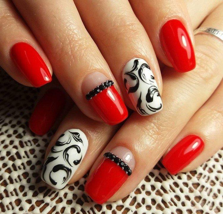 Красный маникюр – фото и красивые идеи
