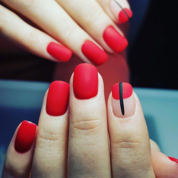 Красный маникюр – фото и красивые идеи