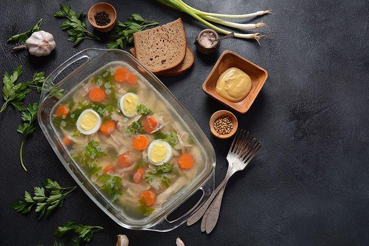 Холодец из грудки индейки и курицы