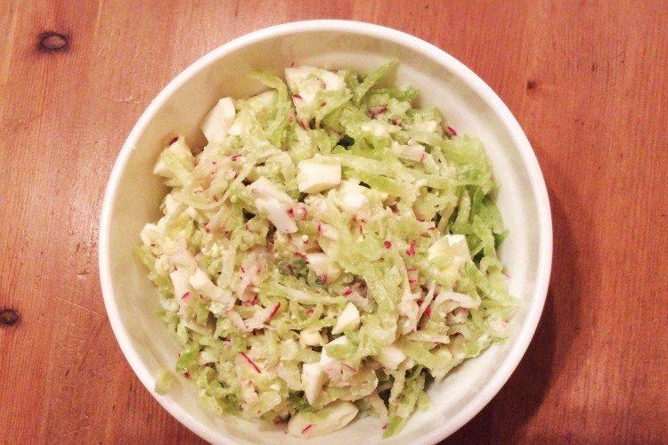 Картофельный салат с редькой