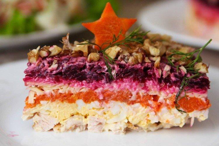 Салат с копченой курицей «Генерал»