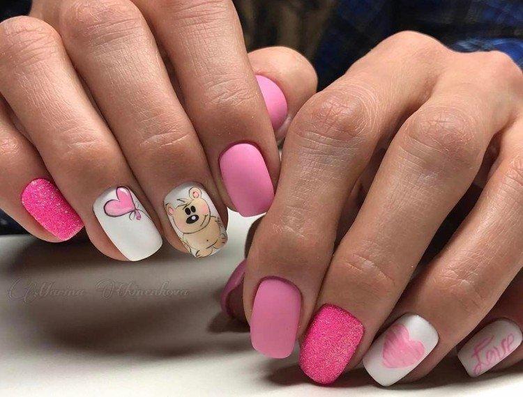 Розовый маникюр - фото и идеи